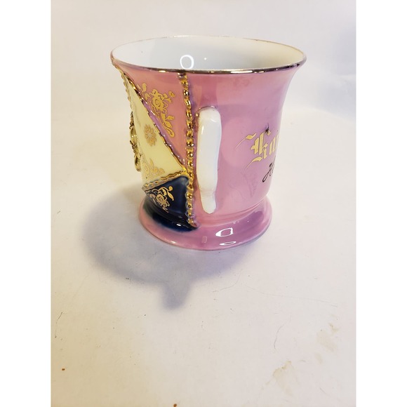 Karlsbad Cherub Lithophane Shaving Mug Pink Blue Gold - Picture 5 of 10